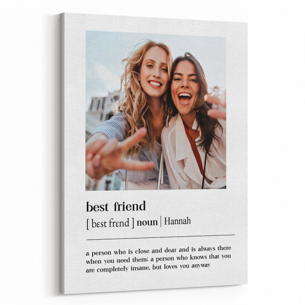Best Friend Definition Custom Photo Canvas Print