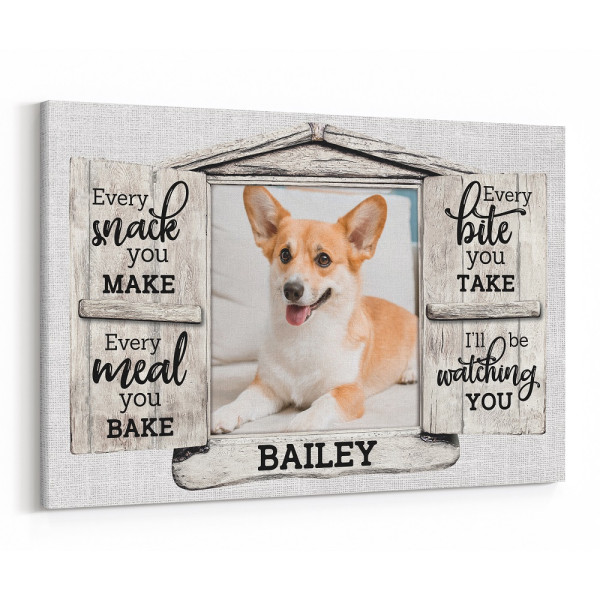 I'll Be Watching You Personalized Pet Canvas Print