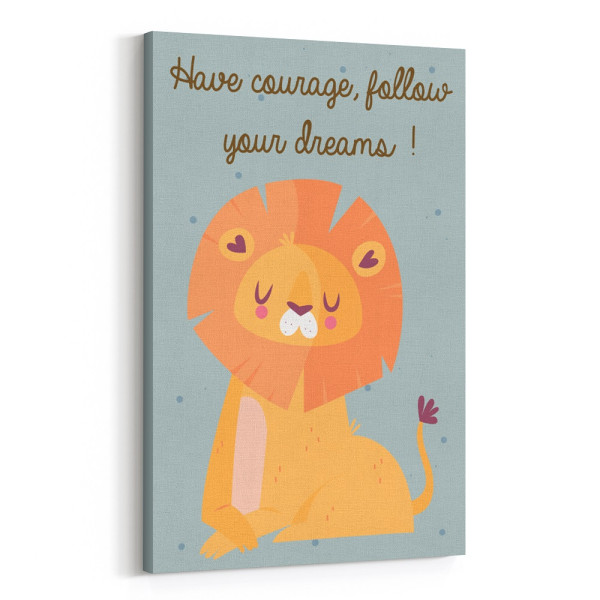 Jungle Animals Canvas Prints With Inspirational Quotes for Kids