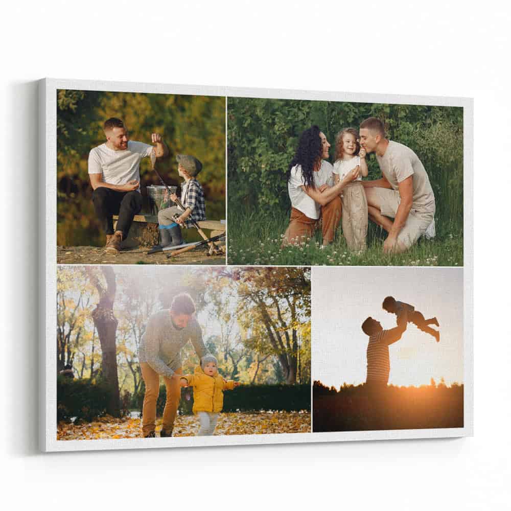 Alternating Quad Collage Custom Canvas Print