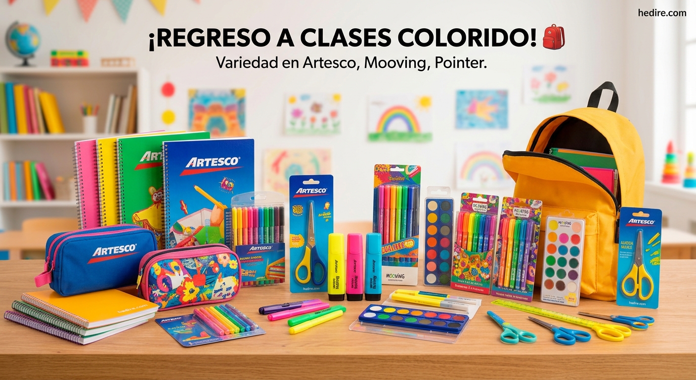 Disposición diagonal de lápices coloridos sobre un fondo blanco con amplio espacio para texto.