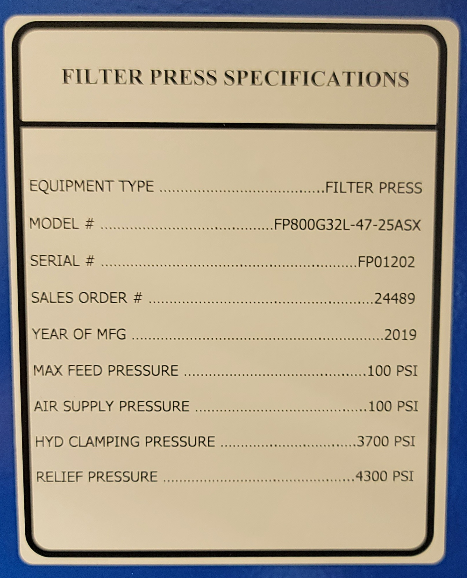 M.W. WATERMARK FP800G32L-47-25ASX