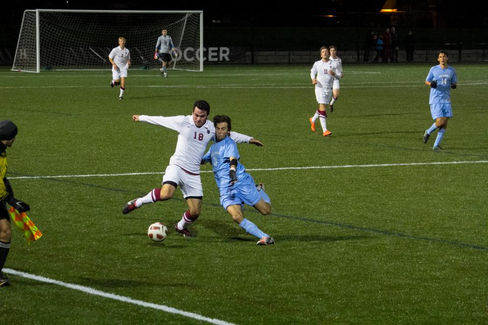 Senior forward Zack Wolfenzon, pictured above in an earlier contest, scored the Harvard men’s soccer team’s only goal in its 3-1 loss at Penn on Saturday afternoon. With the defeat, the Crimson ends the season at the bottom of the Ivy League with an 0-6-1 record in conference play.