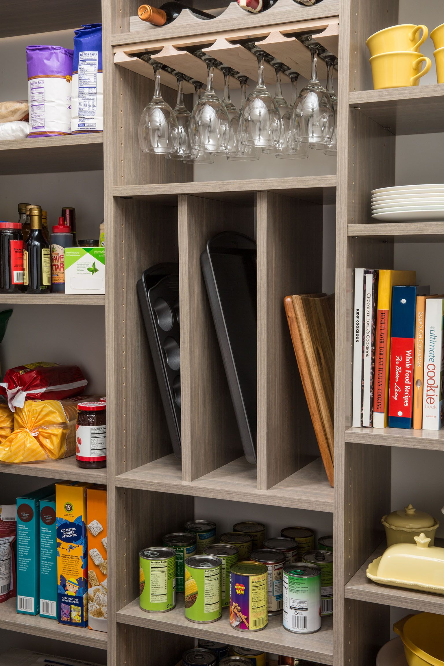 WalkIn Pantry with Corner Shelves EasyClosets
