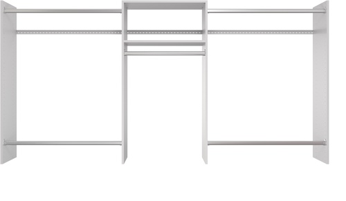 4' to 8' Basic Starter Closet - White