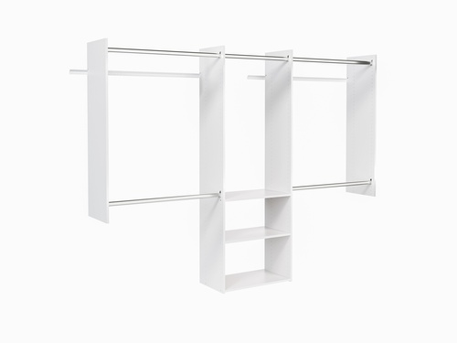 4' to 8' Deluxe Starter Closet - White
