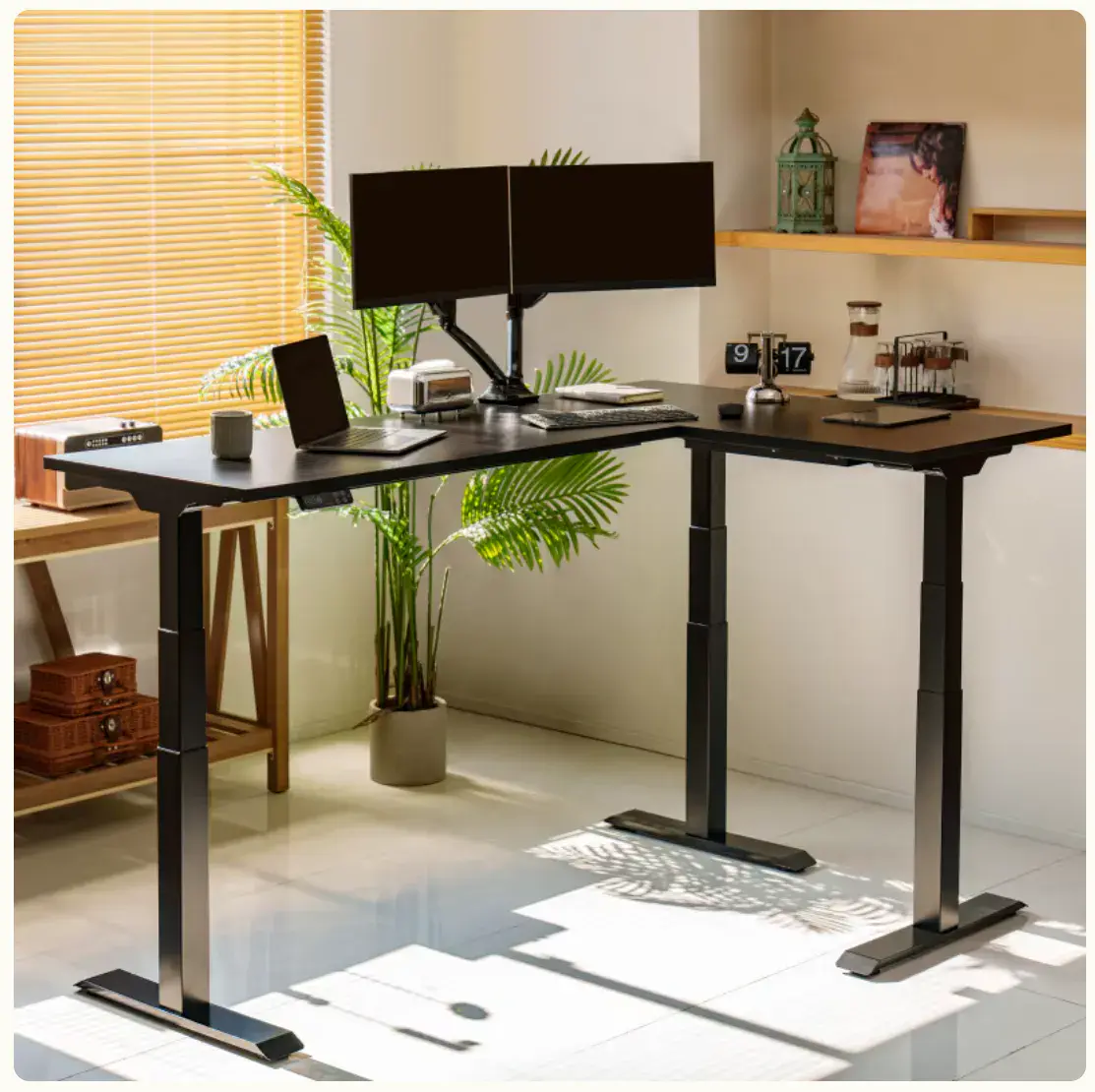 E7L Pro L-Shaped Standing Desk