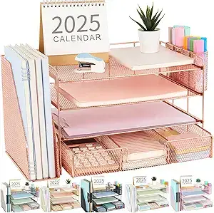 Paper Letter Tray Organizer with File Holder