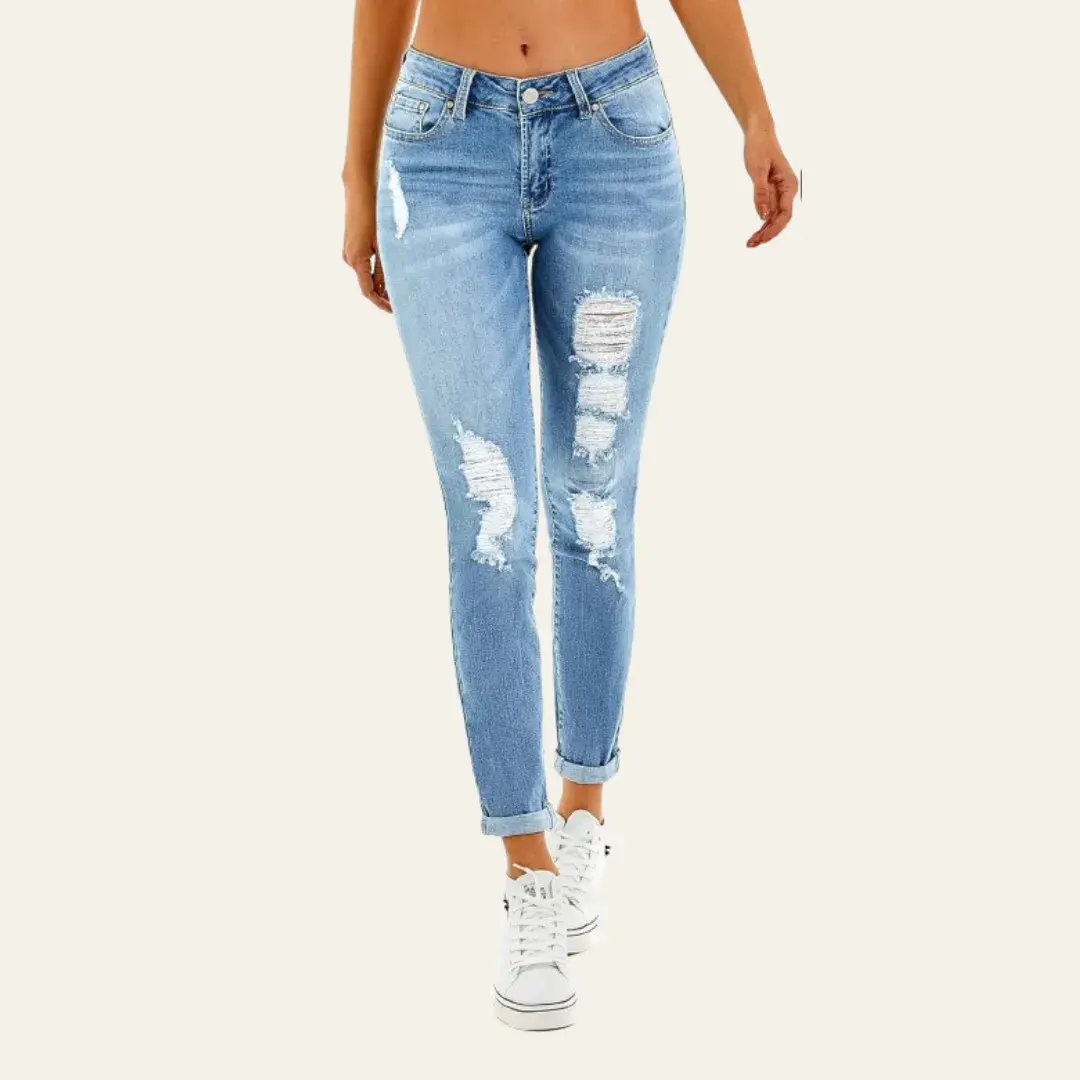 Ripped Boyfriend Stretch Skinny Jean