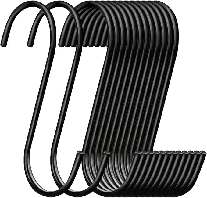 Heavy Duty S Hooks Black Steel