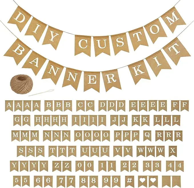Custom Banner Kit 97 Burlap Flags