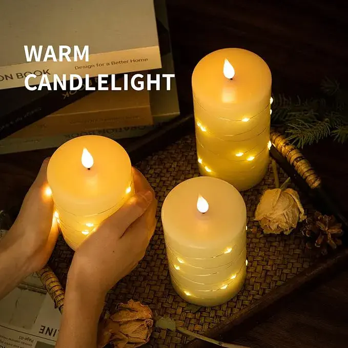 Flameless Battery Operated Flickering Candles