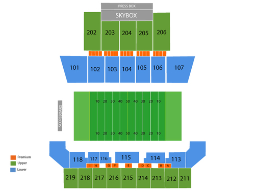 Malone Stadium Seating Chart