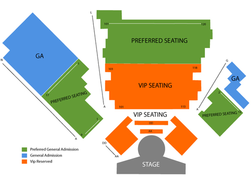 V - The Ultimate Variety Show Venue Map