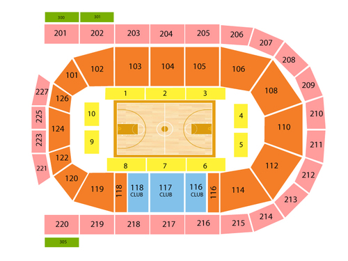 Harlem Globetrotters Venue Map