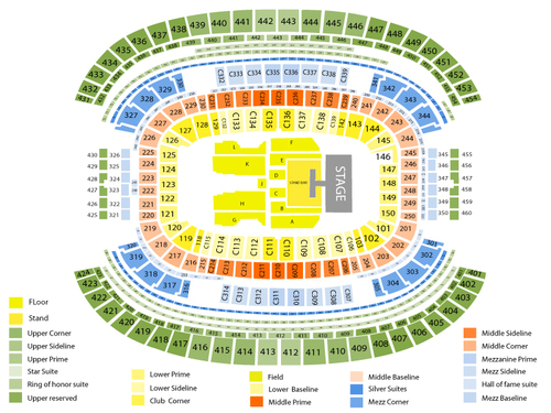 Cowboys Stadium Seating Chart