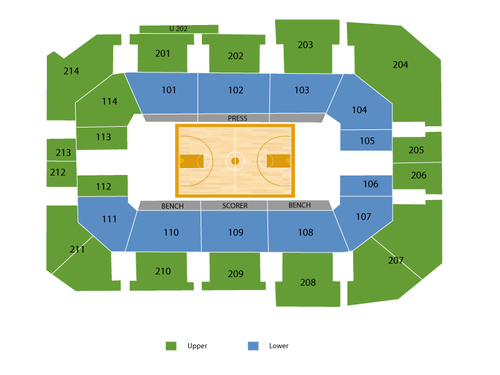 Gentile Arena Seating Chart