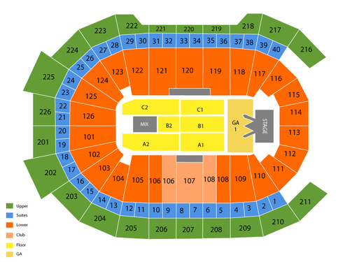 Giant Center Seating Chart