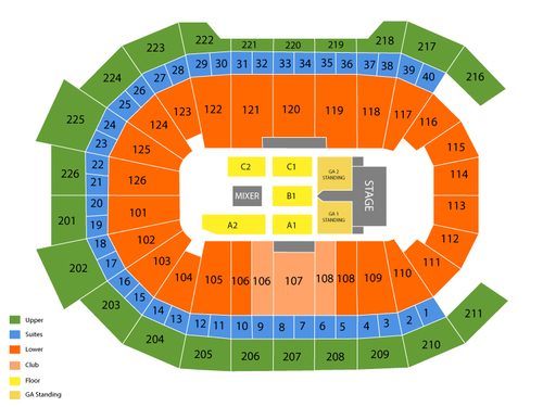 Giant Center Seating Chart