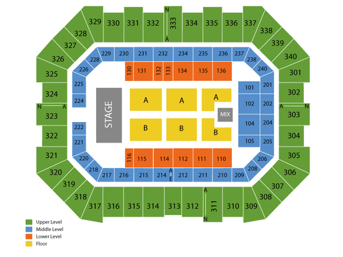 Brantley Gilbert Venue Map