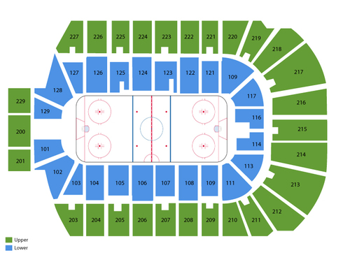 Lake Erie Monsters at Rochester Americans Venue Map