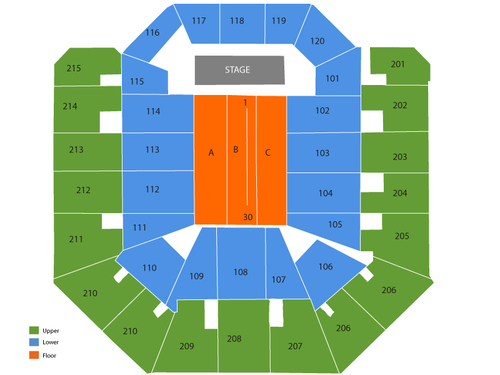 Martin Lawrence (Rescheduled from 04/04/2020) Venue Map