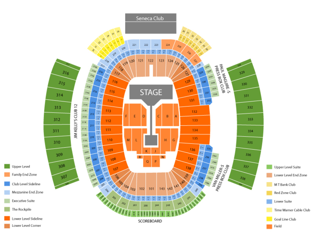 Highmark Stadium seating map and tickets