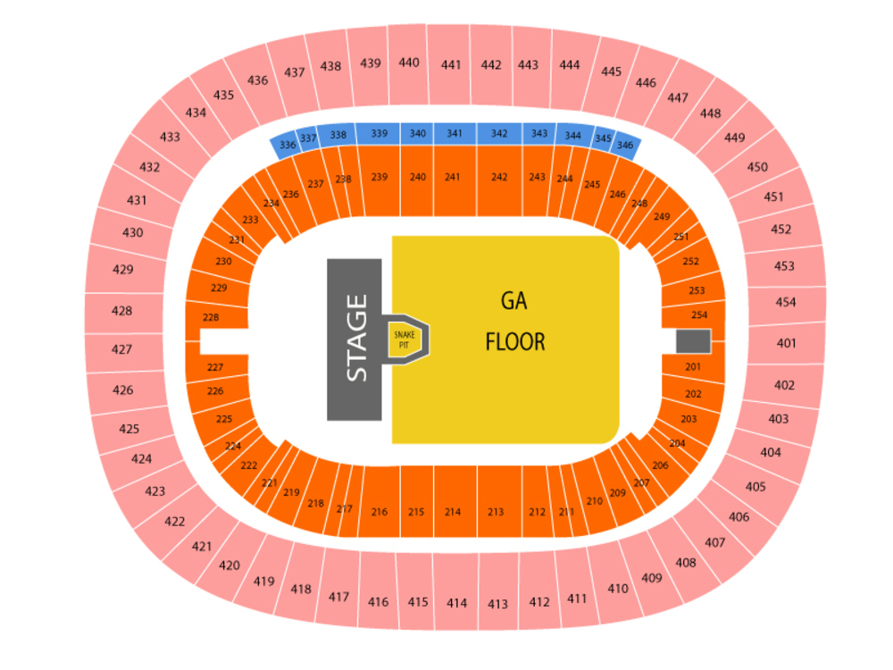 BC Place Stadium seating map