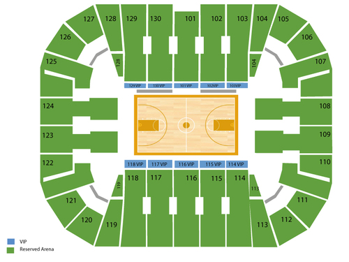 Harlem Globetrotters Venue Map