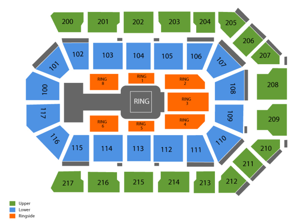 WWE Summer Tour Venue Map