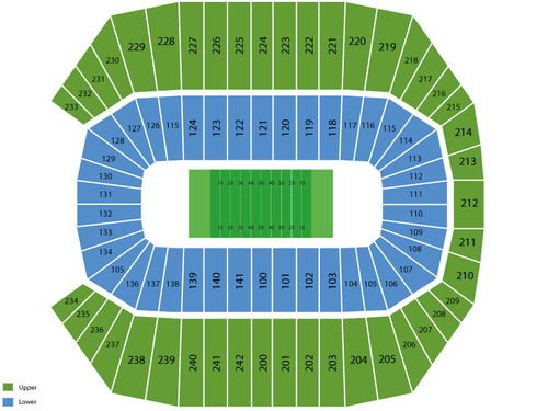 South Florida Bulls at Connecticut Huskies Football Venue Map