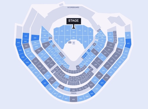 Red Hot Chili Peppers Venue Map