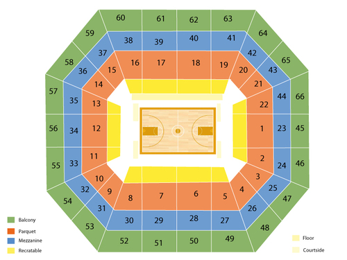 Air Force Falcons at Boise State Broncos Basketball Venue Map