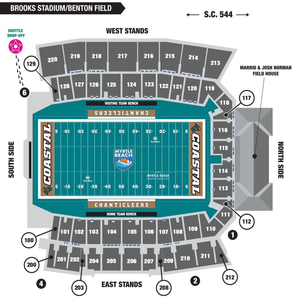 Myrtle Beach Bowl Venue Map