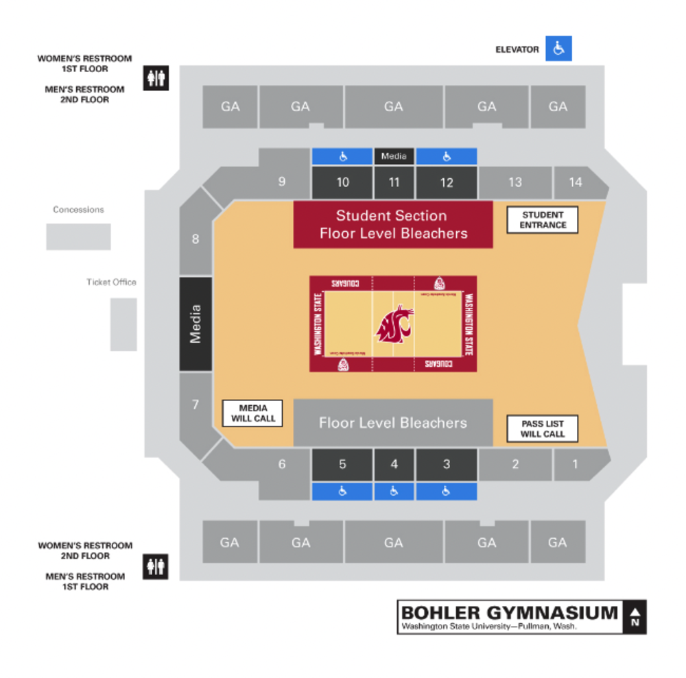 Bohler Gymnasium seating map and tickets