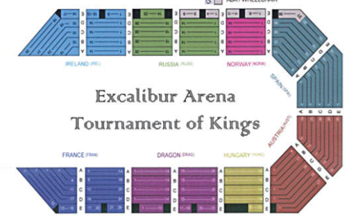 Excalibur Arena at Excalibur Hotel & Casino Seating Chart