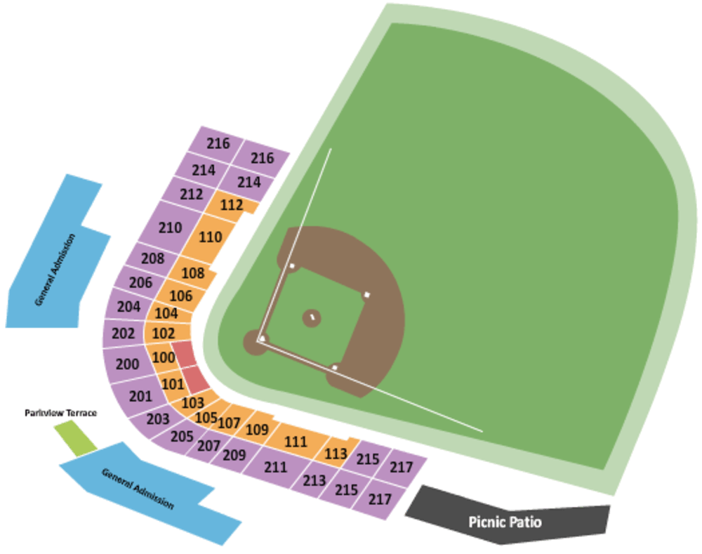 Fayetteville Woodpeckers at Salem Red Sox Venue Map