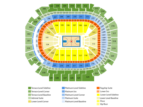 New Orleans Pelicans at Dallas Mavericks Venue Map