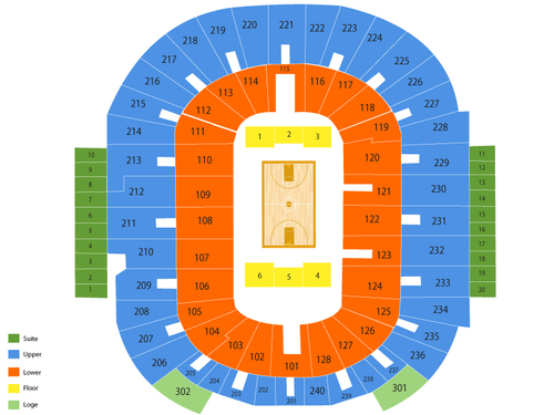 Harlem Globetrotters (Rescheduled from 3/20/2020) Venue Map
