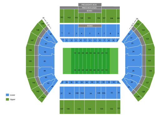 Texas Longhorns at BYU Cougars Football Venue Map