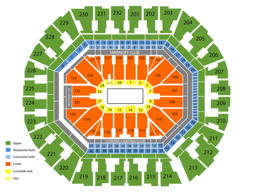 Disney On Ice: Worlds of Enchantment Venue Map