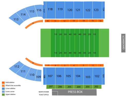 Peden Stadium Seating Chart