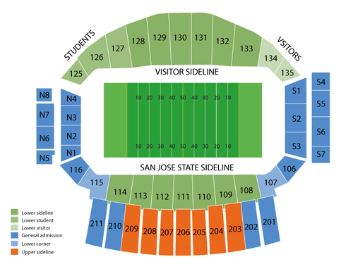 Spartan Stadium-CA Seating Chart