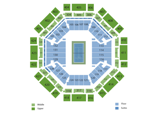 Sony Open Tennis: Session 18 Venue Map