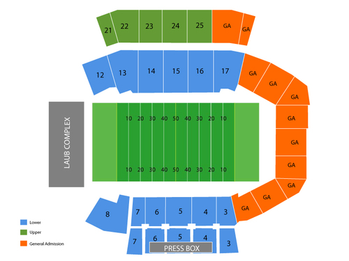 Nevada Wolf Pack at Utah State Aggies Football Venue Map