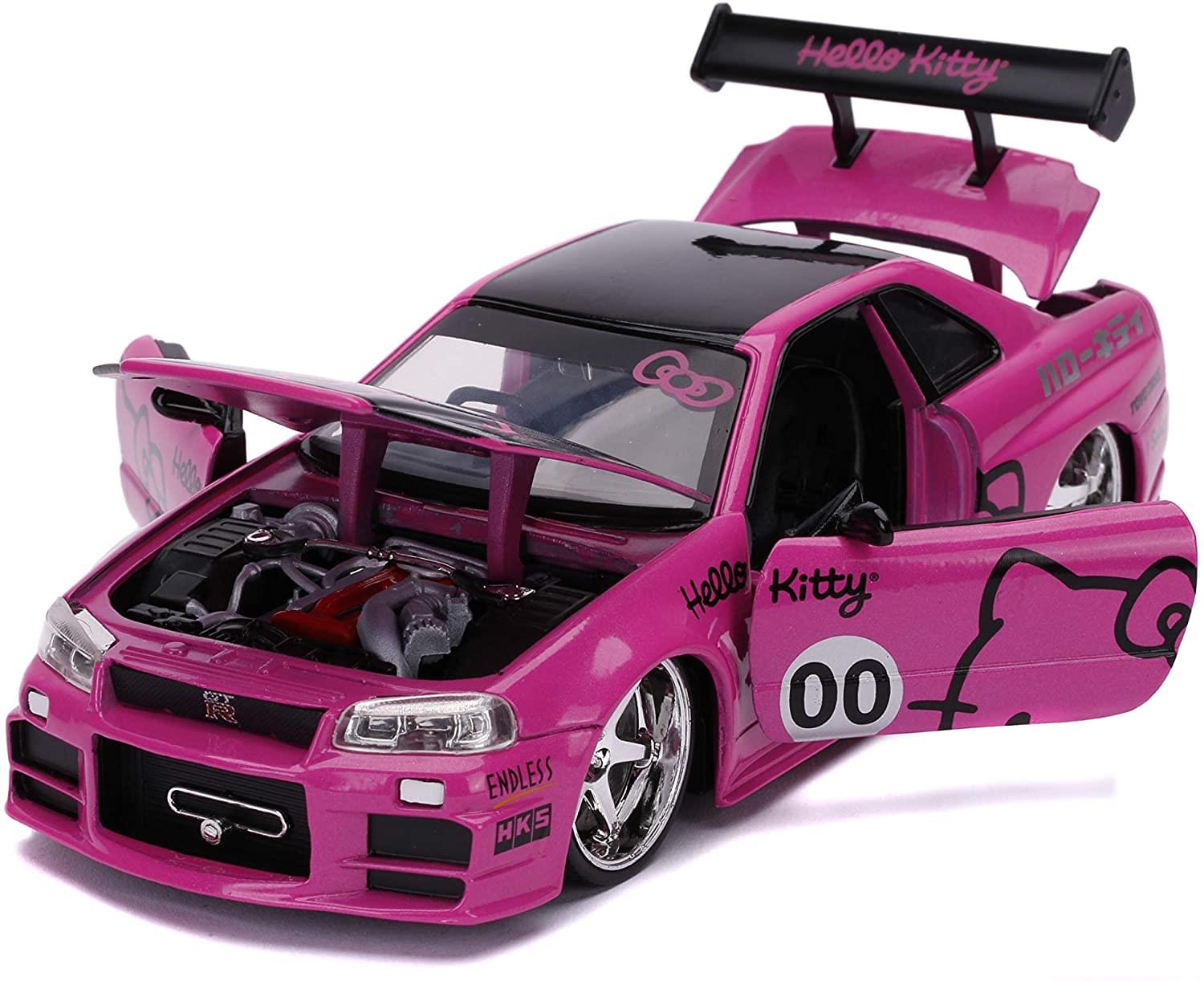 Hello Kitty 2002 Nissan Skyline GT-R (R34) 1:24 Die Cast Vehicle  801310316139| eBay