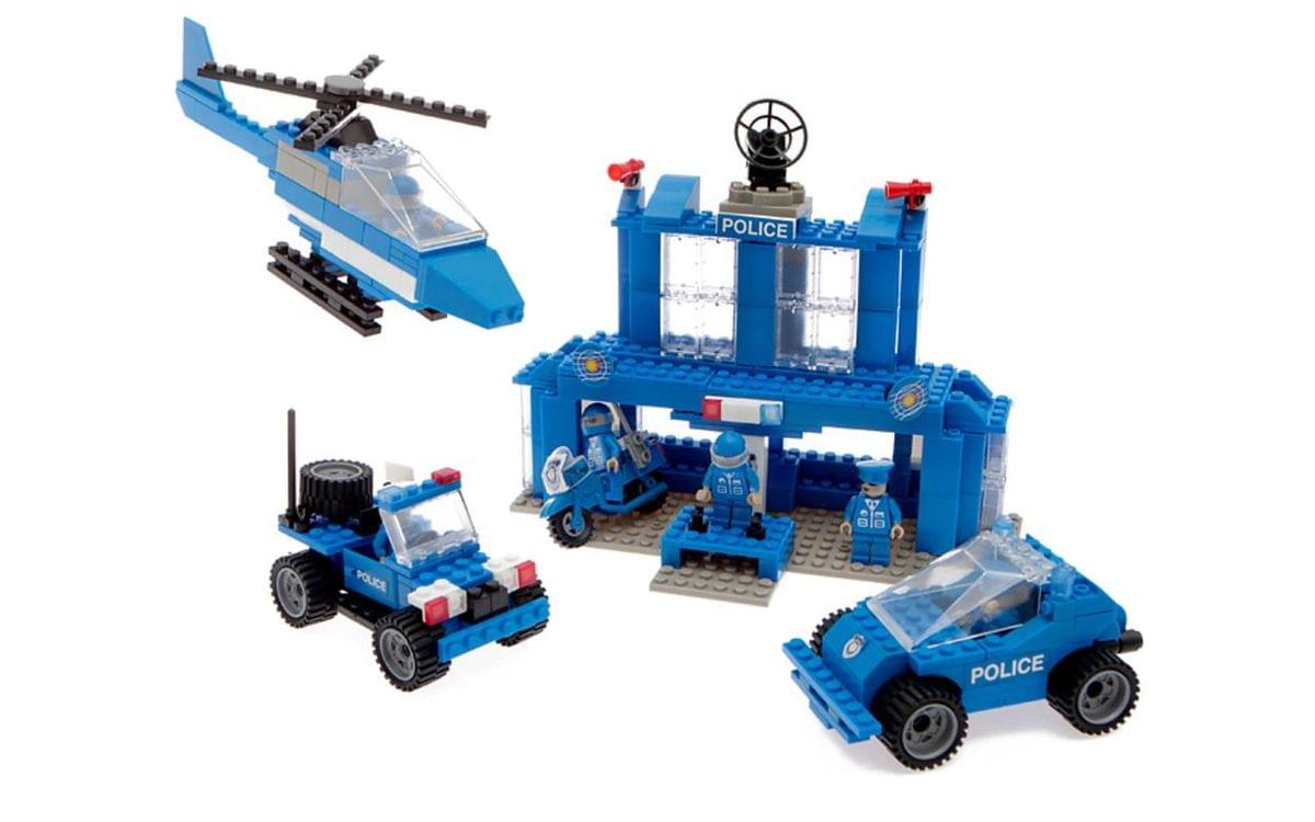 Best Lock Construction Toys Police Station 450 Piece Set eBay