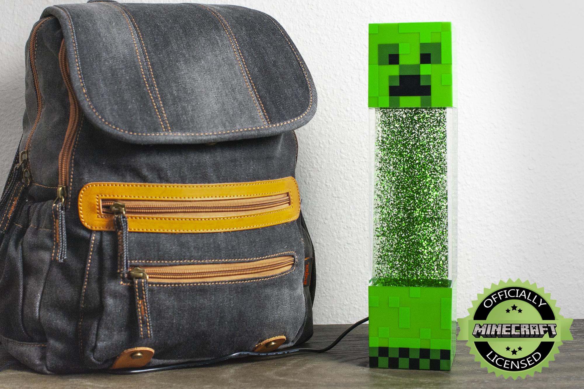 Minecraft Creeper Glitter Motion Light 12 Inch Fun Mood Light Led Lamp Ebay