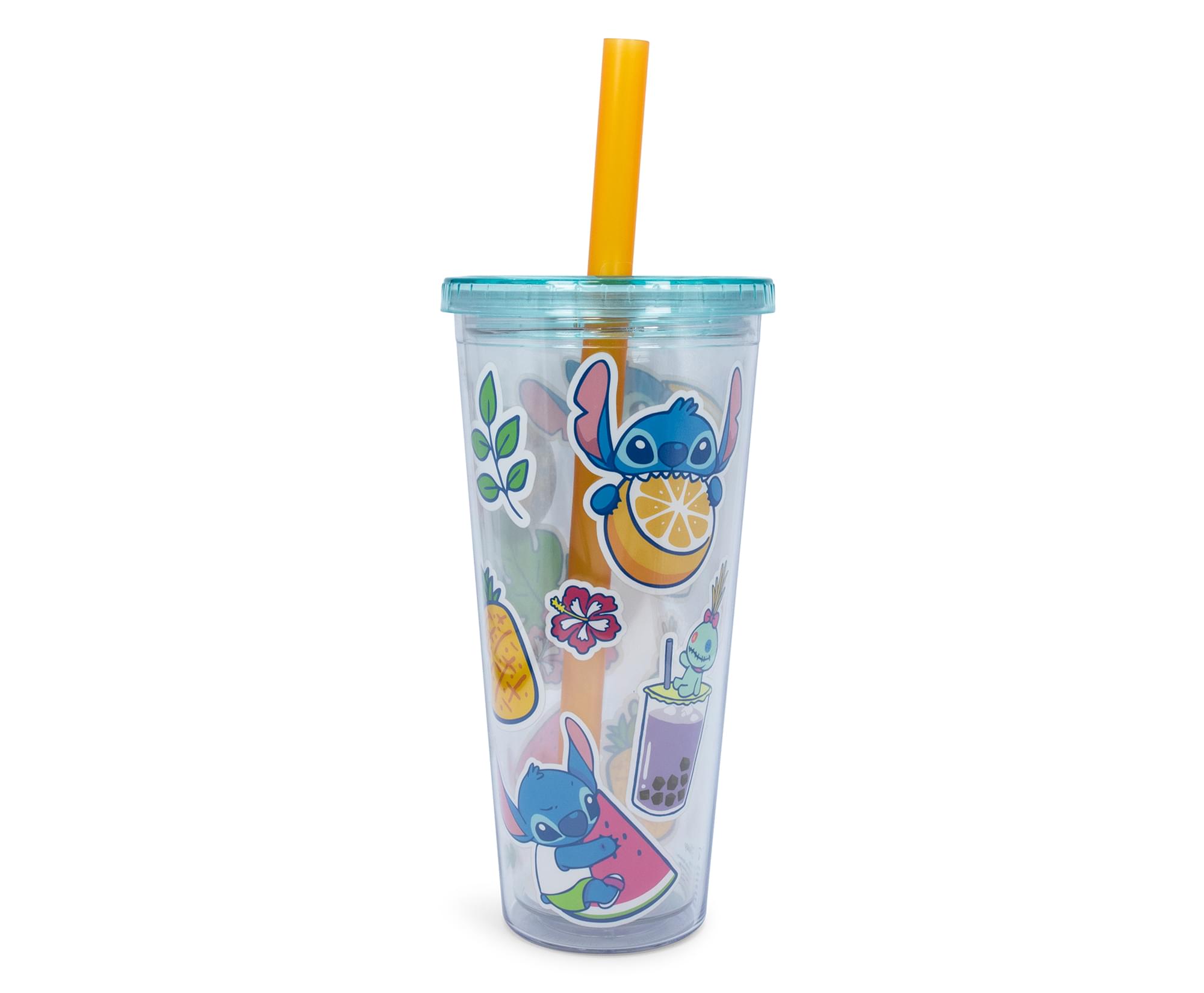 Silver Buffalo Disney Lilo & Stitch Boba Tea Carnival Cup with Lid and