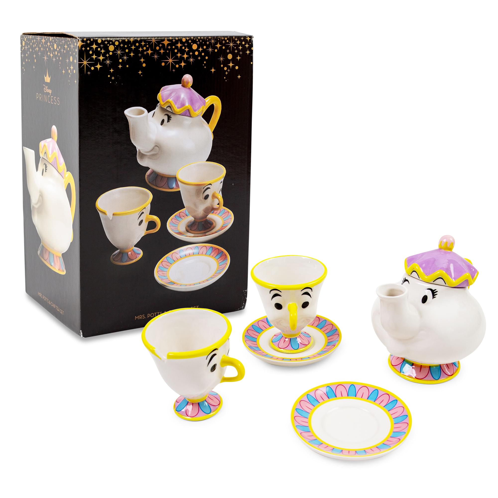 tea party mrs potts chip tea set